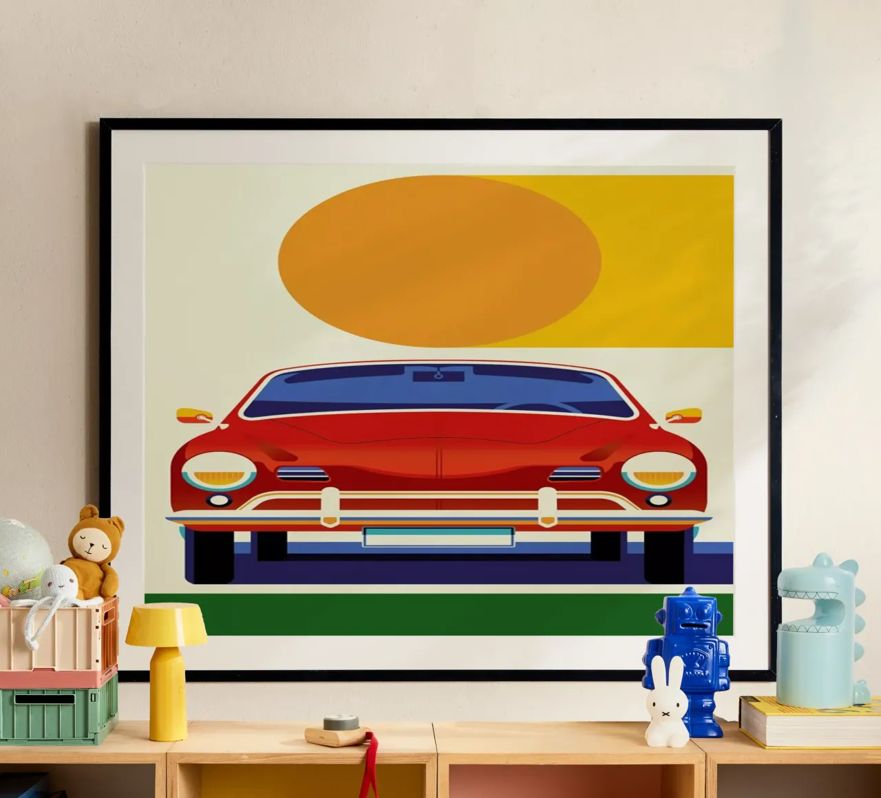 Karmann Ghia poster con telaio in alluminio da Bo Lundberg