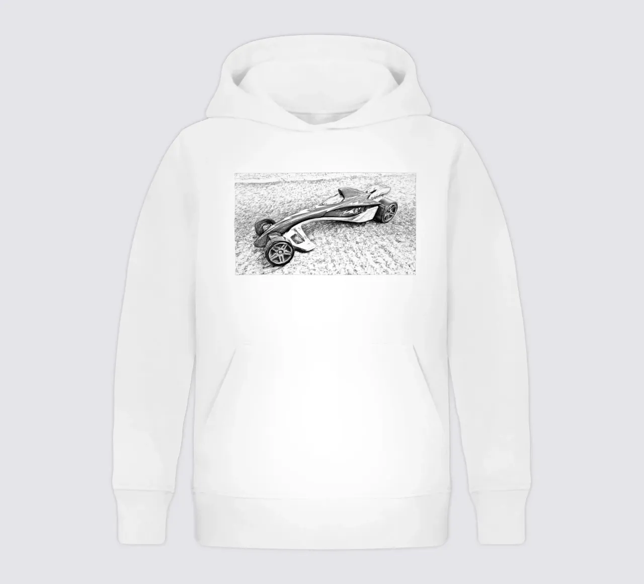 Dragster felpa bambino con cappuccio da Massimo Frascogna