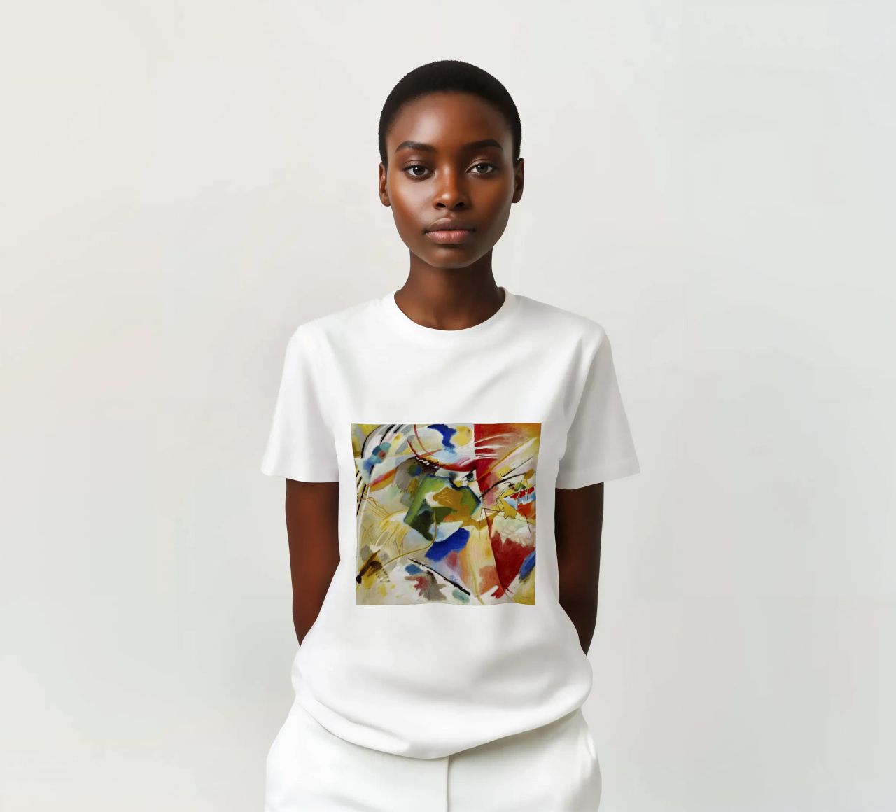 Kandinsky Schilderij Groen Centrum Abstracte Kunstdruk t-shirt van NorwesClub