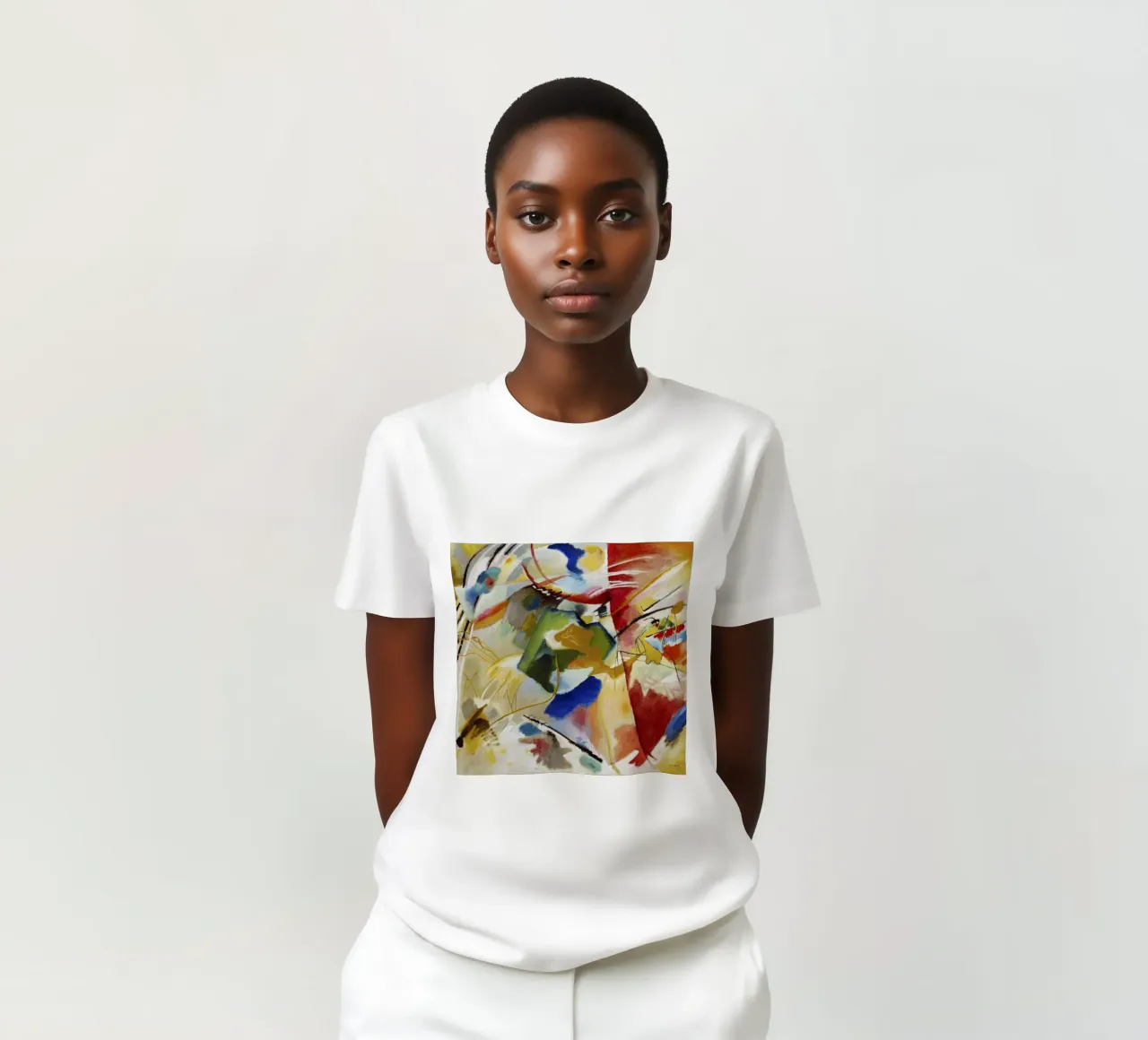 Pittura di Kandinsky Centro verde Stampa d'arte astratta t-shirt da NorwesClub