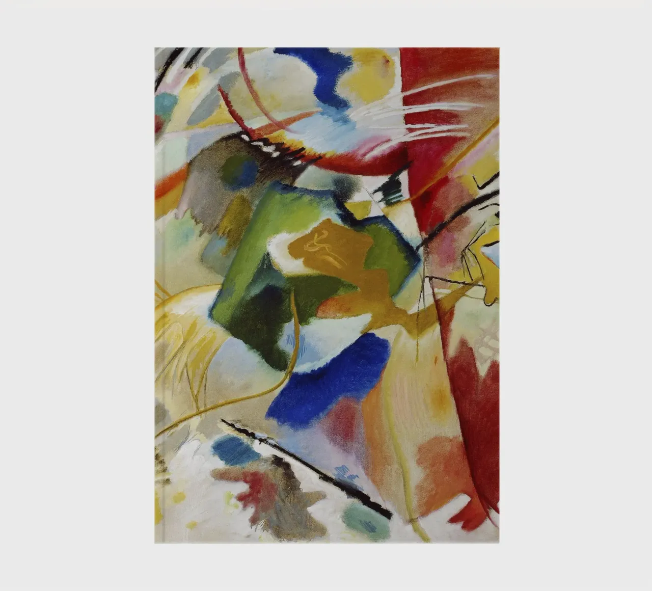 Kandinsky Painting Green Center Abstract Art Print notebook by NorwesClub