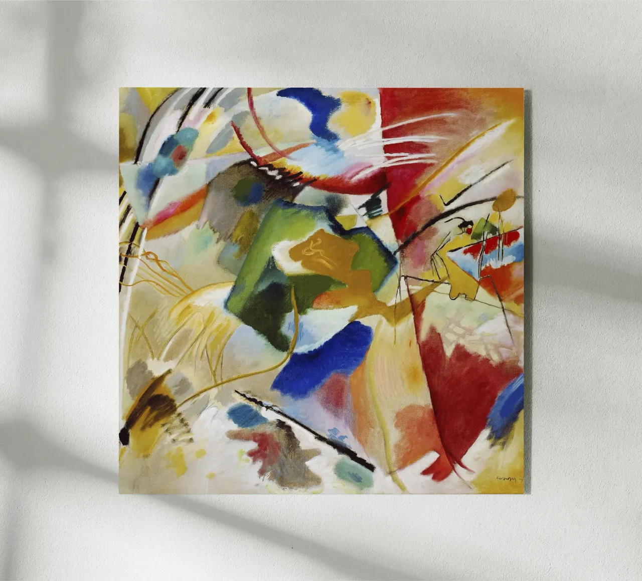 Pittura di Kandinsky Centro verde Stampa d'arte astratta plexiglass da NorwesClub