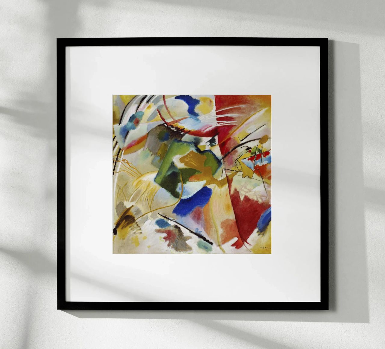 Kandinsky Schilderij Groen Centrum Abstracte Kunstdruk poster van NorwesClub