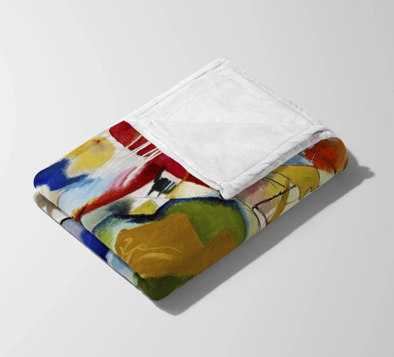 Kandinsky Schilderij Groen Centrum Abstracte Kunstdruk fleecedeken van NorwesClub