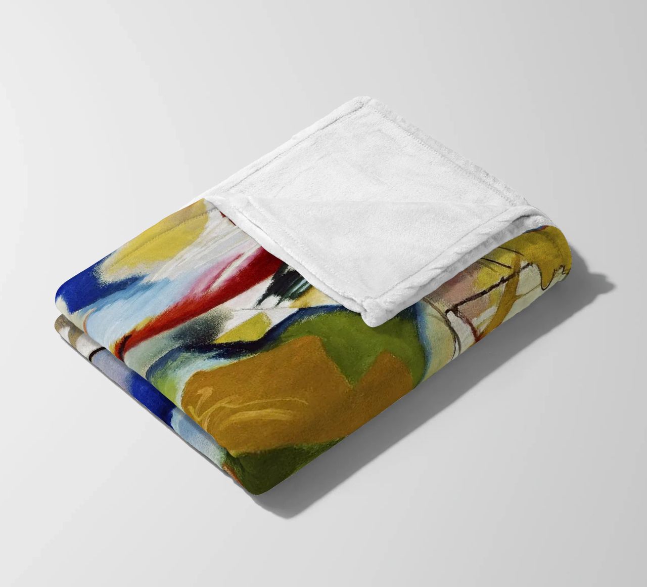 Kandinsky Schilderij Groen Centrum Abstracte Kunstdruk fleecedeken van NorwesClub