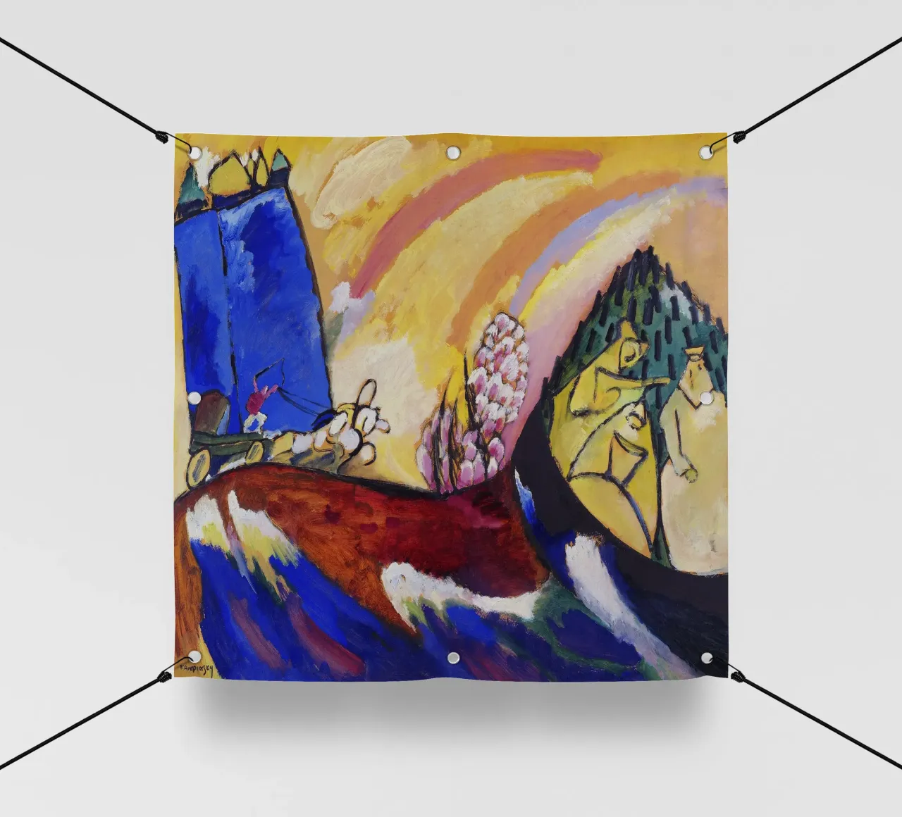 Kandinsky Painting Troika Abstract Expressionist Print bâche pvc de NorwesClub