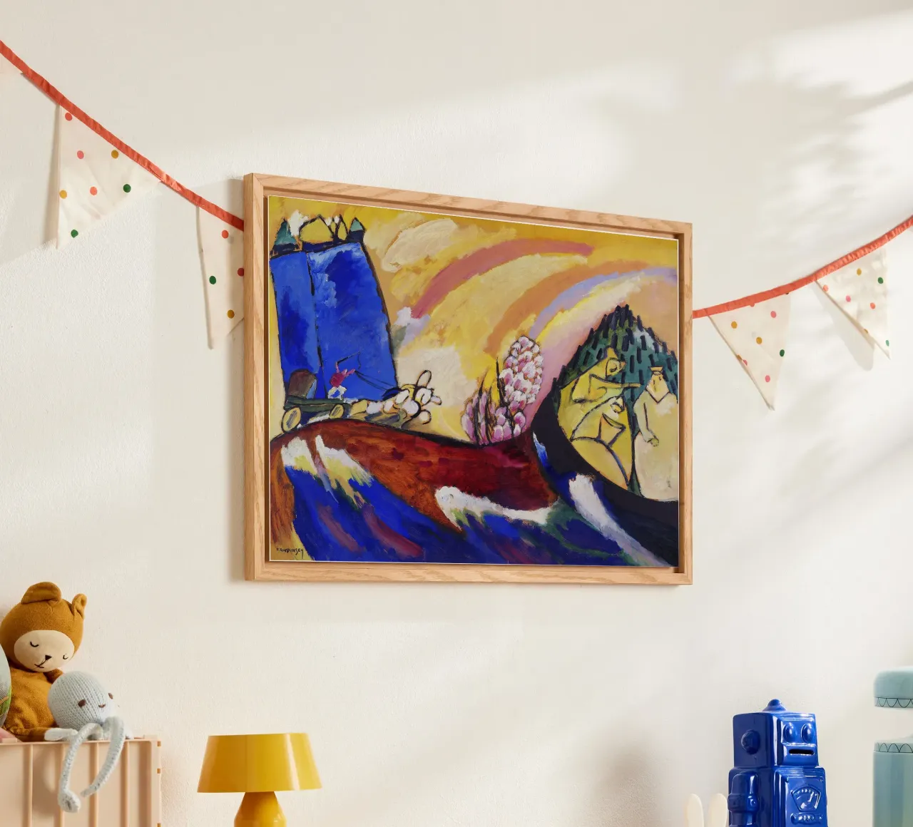 Kandinsky Schilderij Troika Abstract Expressionist Print acryl van NorwesClub