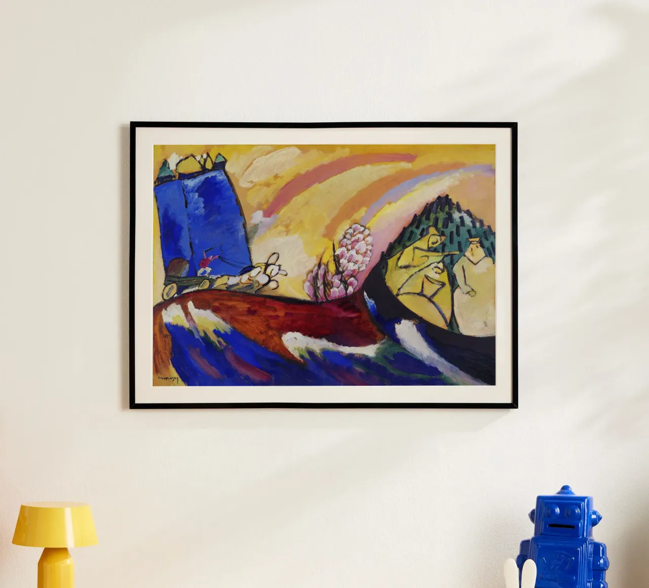 Kandinsky Schilderij Troika Abstract Expressionist Print hahnemühle van NorwesClub