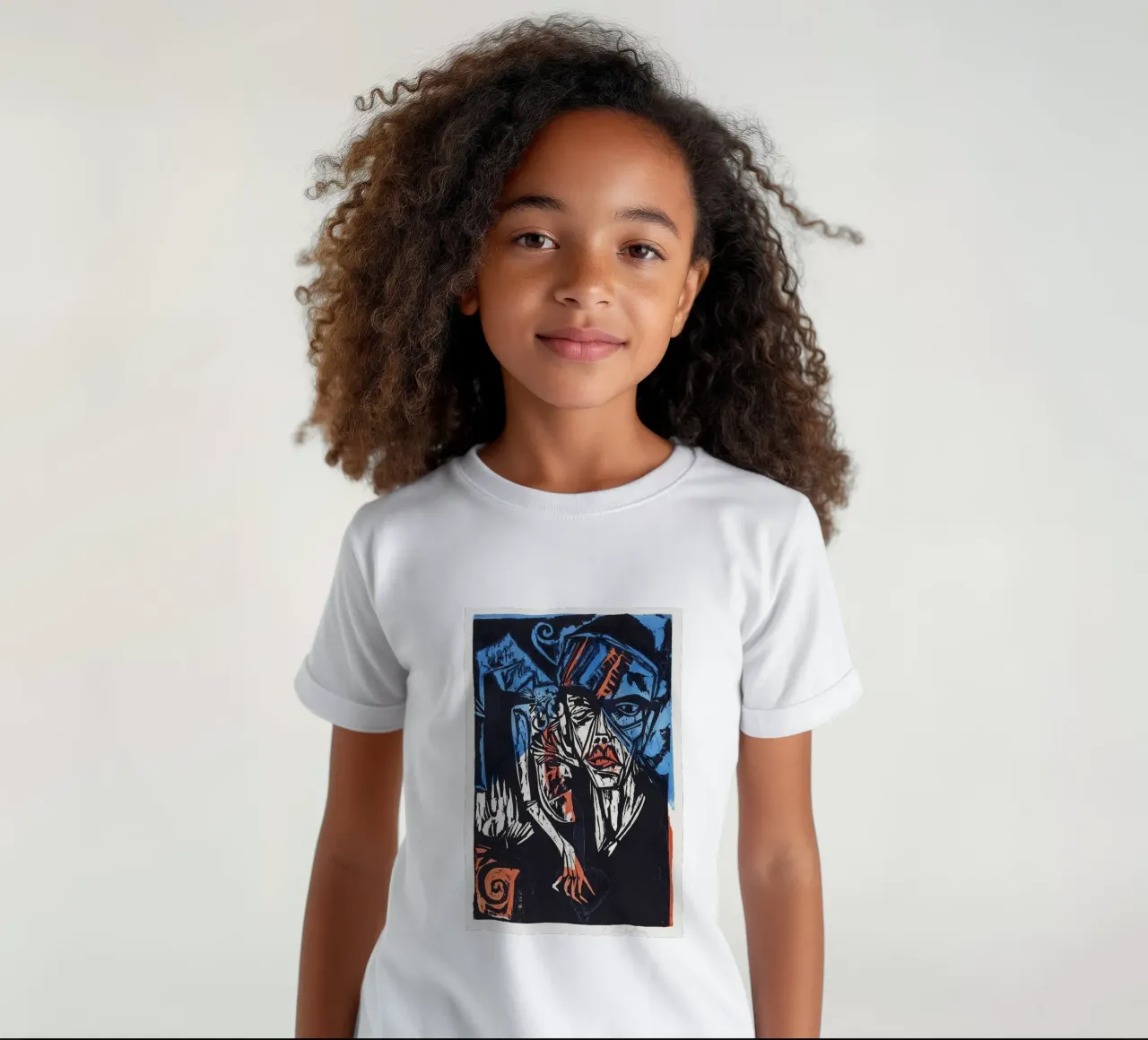 Kirchner Peter Schlemihl Espressionista tedesco xilografia t-shirt bambini da NorwesClub