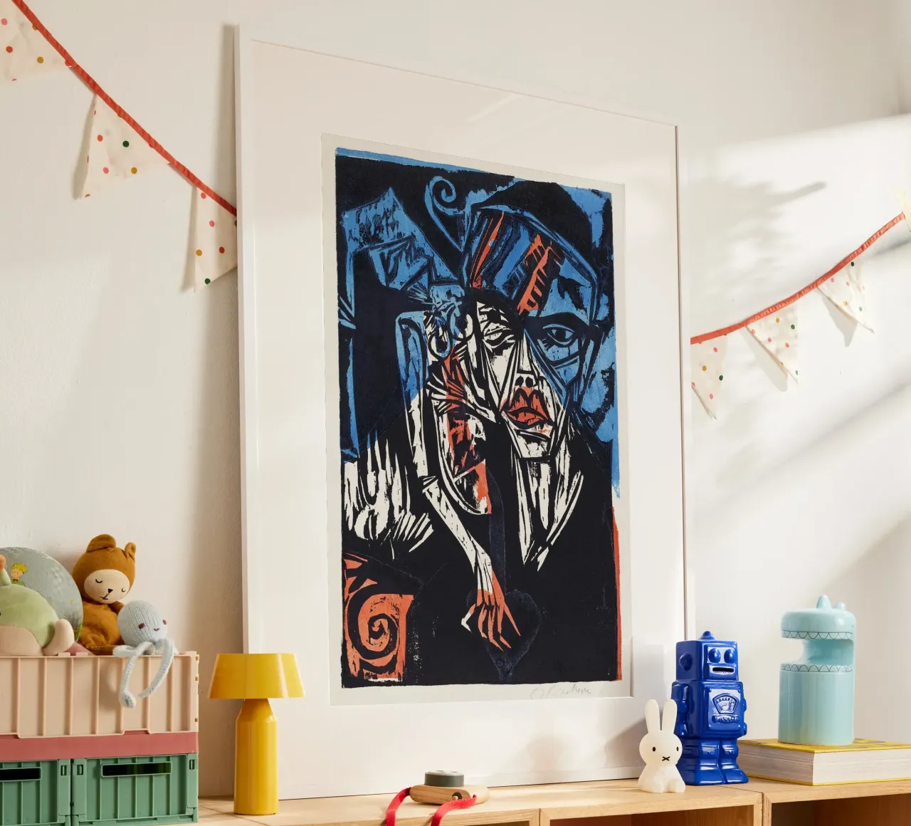 Kirchner Peter Schlemihl Espressionista tedesco xilografia poster con telaio in plastica da NorwesClub