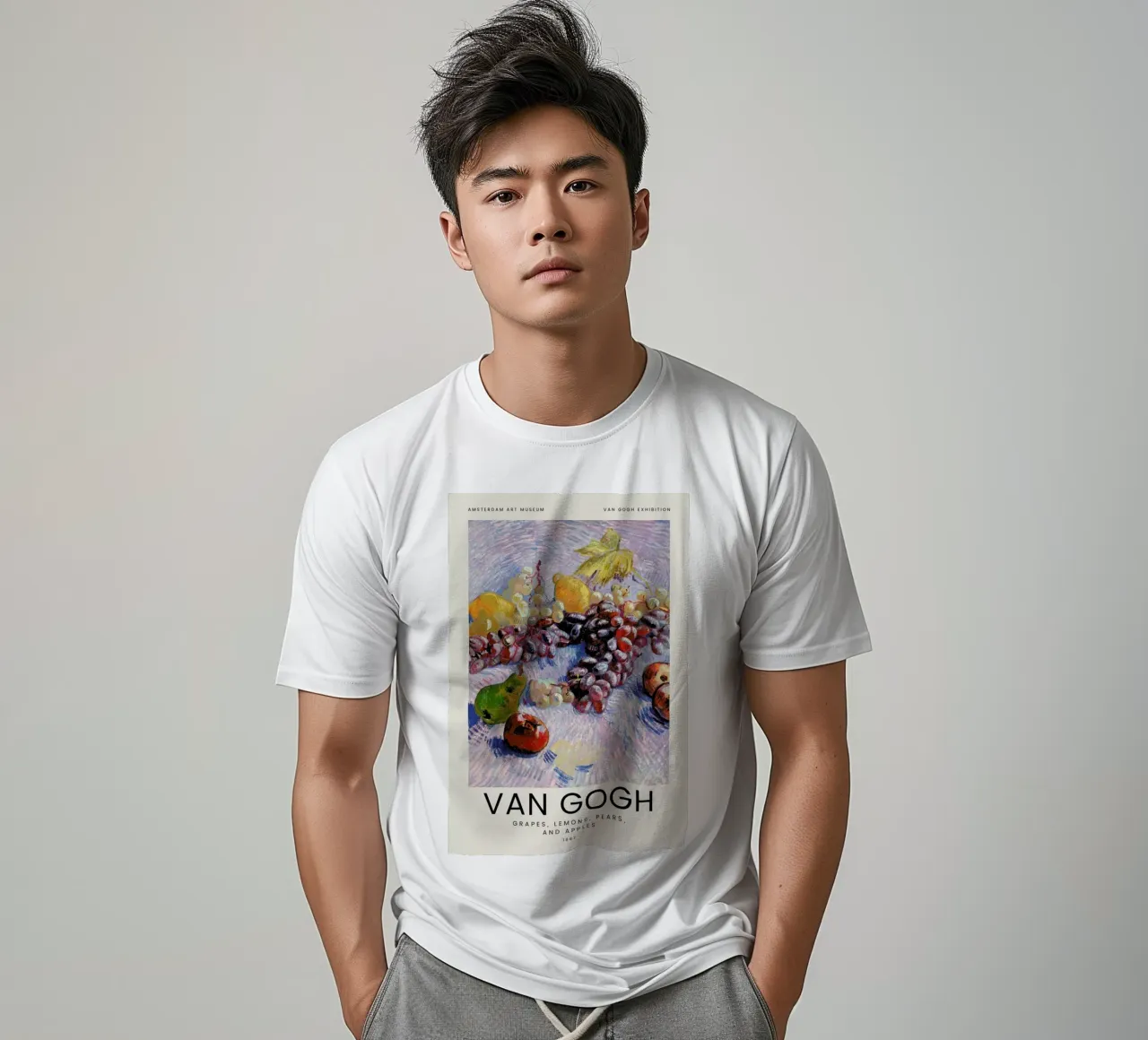 van Gogh - Grapes, Lemons, Pears, and Apples t-shirt da Vintage by JUNIQE