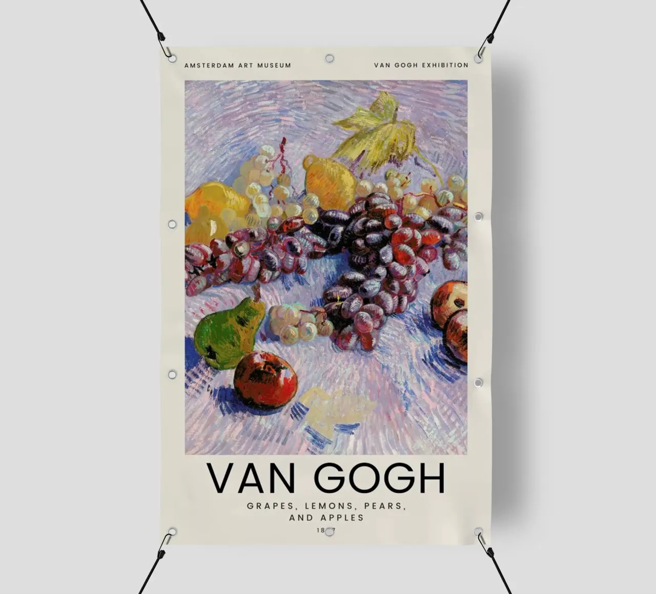 van Gogh - Grapes, Lemons, Pears, and Apples telo in pvc da Vintage by JUNIQE