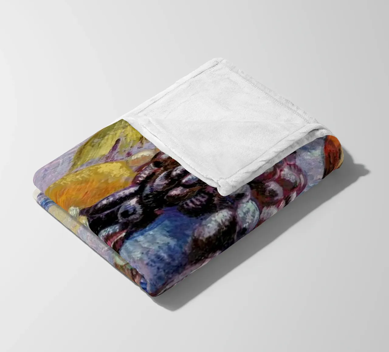 van Gogh - Grapes, Lemons, Pears, and Apples coperta in pile da Vintage by JUNIQE