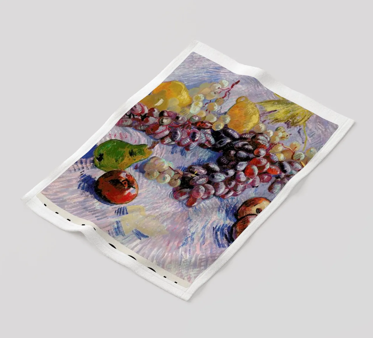 van Gogh - Grapes, Lemons, Pears, and Apples coperta in pile da Vintage by JUNIQE