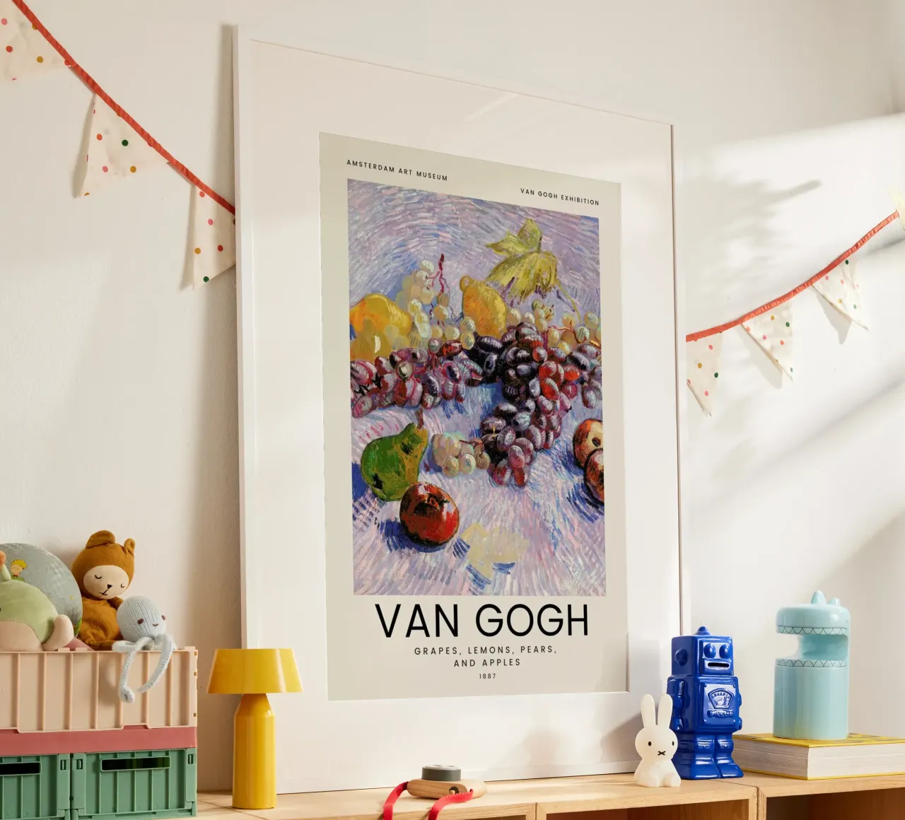 van Gogh - Grapes, Lemons, Pears, and Apples carta hahnemühle da Vintage by JUNIQE