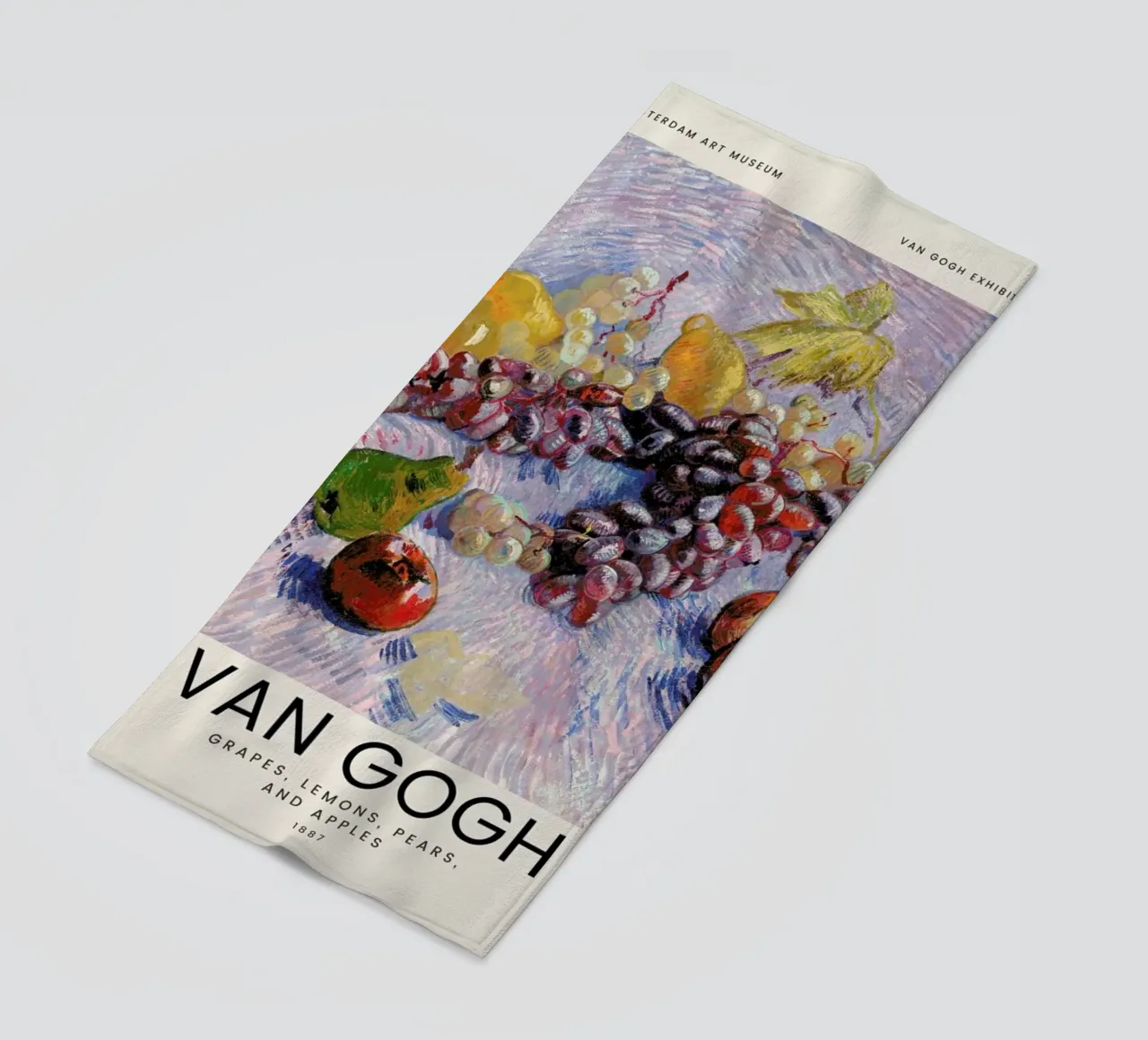 van Gogh - Grapes, Lemons, Pears, and Apples telo mare da Vintage by JUNIQE