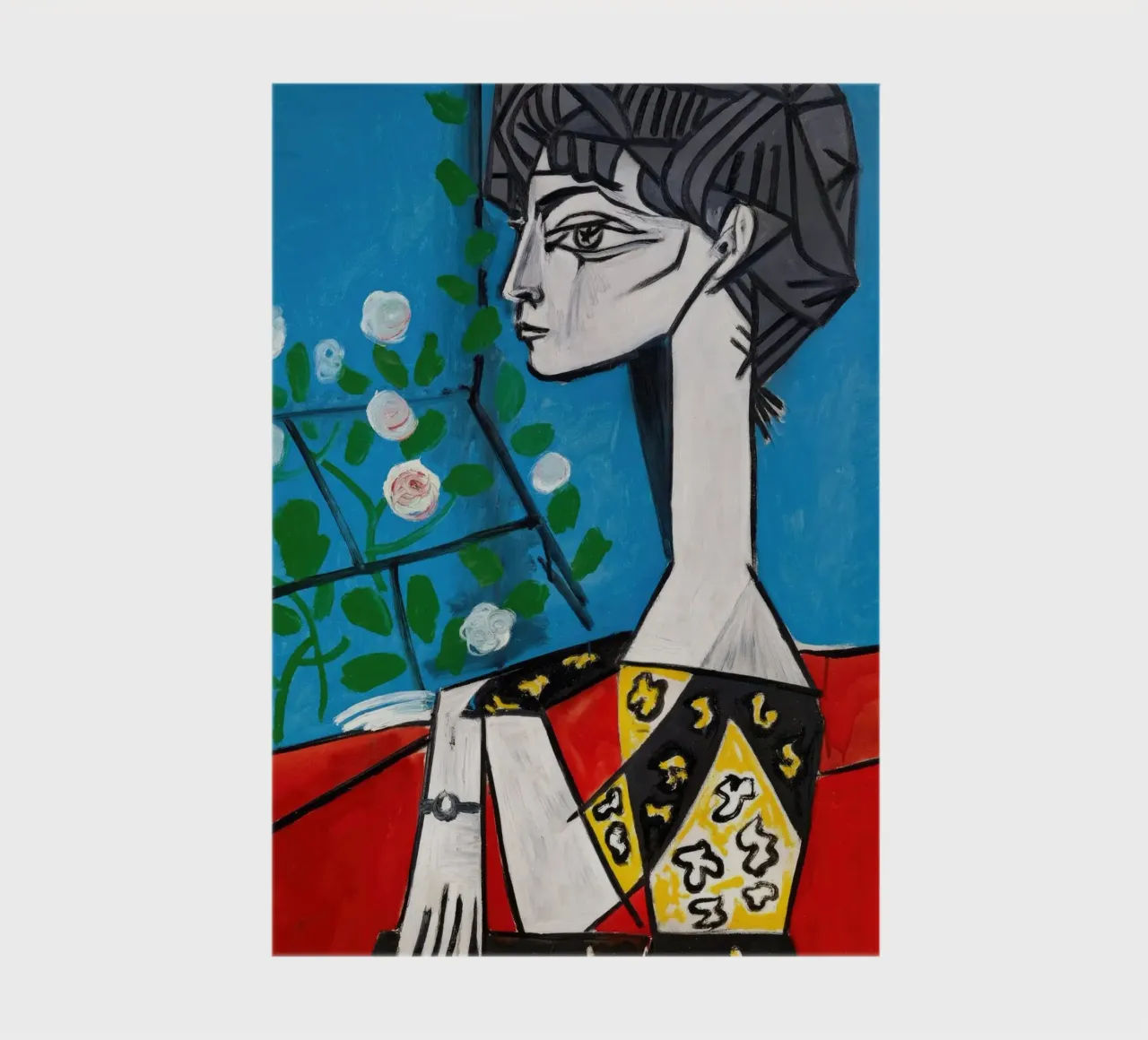 Picasso Jacqueline Cubist Modern Portrait Print notebook by NorwesClub