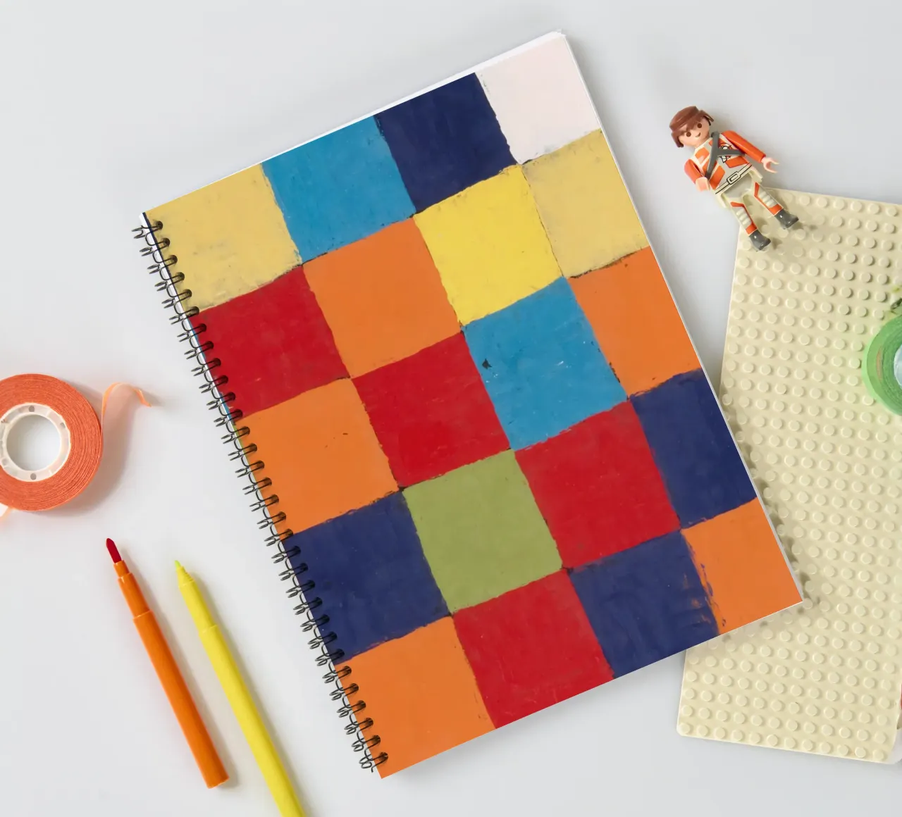 Klee Colour Chart Abstract Geometric Art Print spiral notebook by NorwesClub