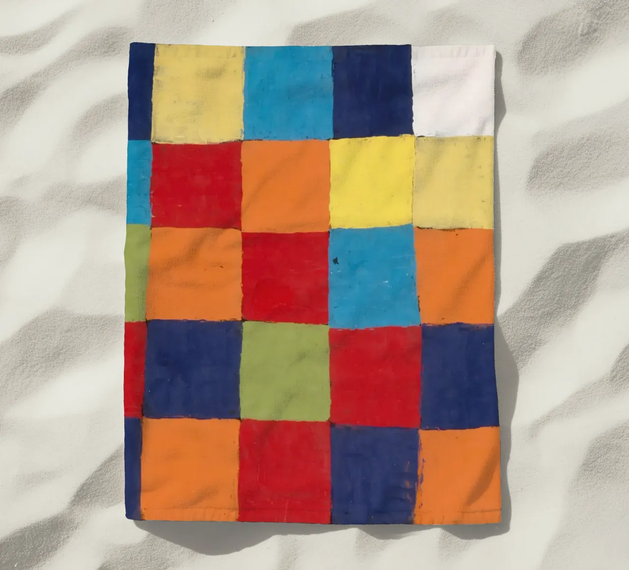 Klee Colour Chart Abstract Geometric Art Print beach towel by NorwesClub
