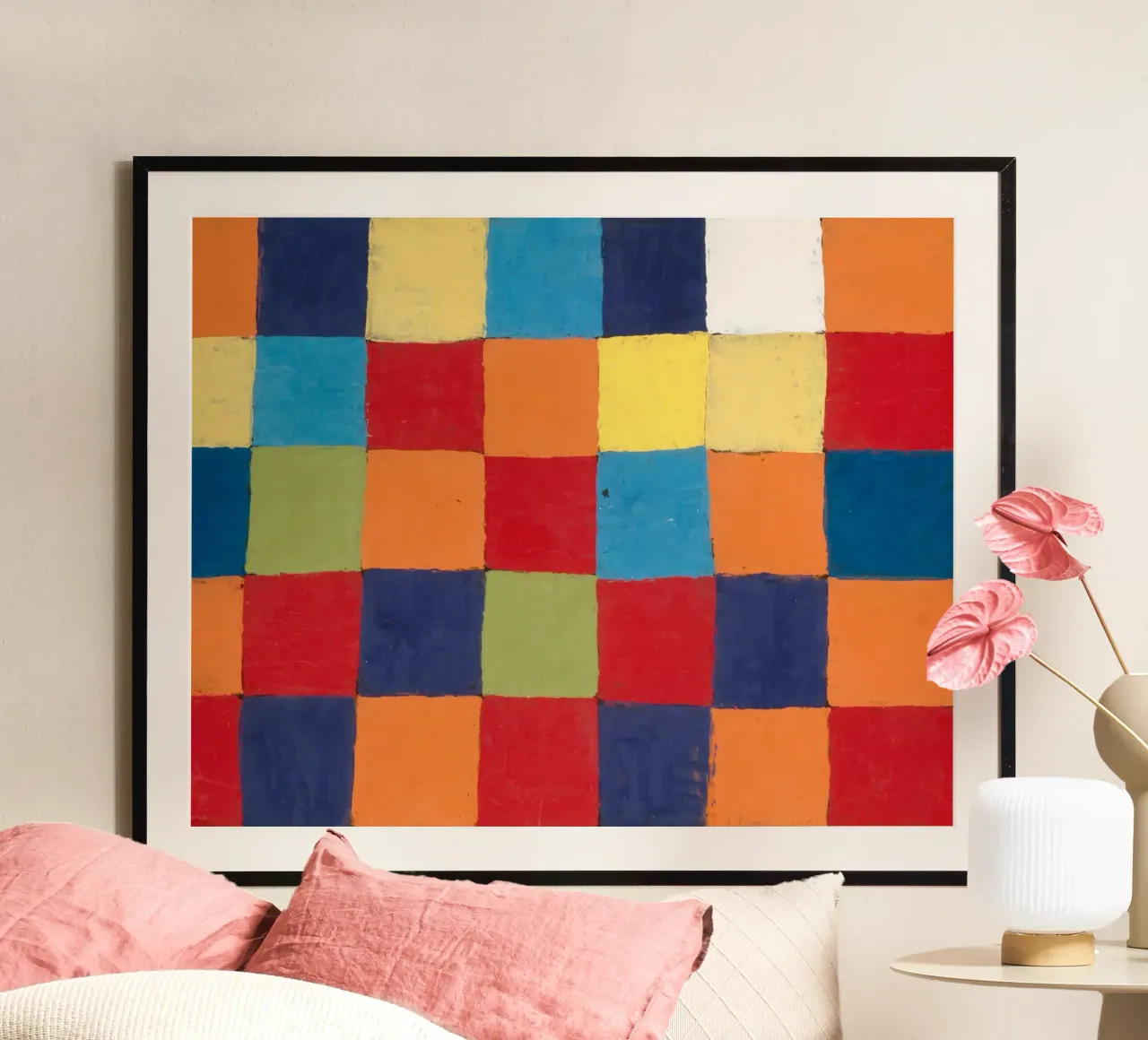 Tableau des couleurs Klee Impression d'art géométrique abstrait poster de NorwesClub