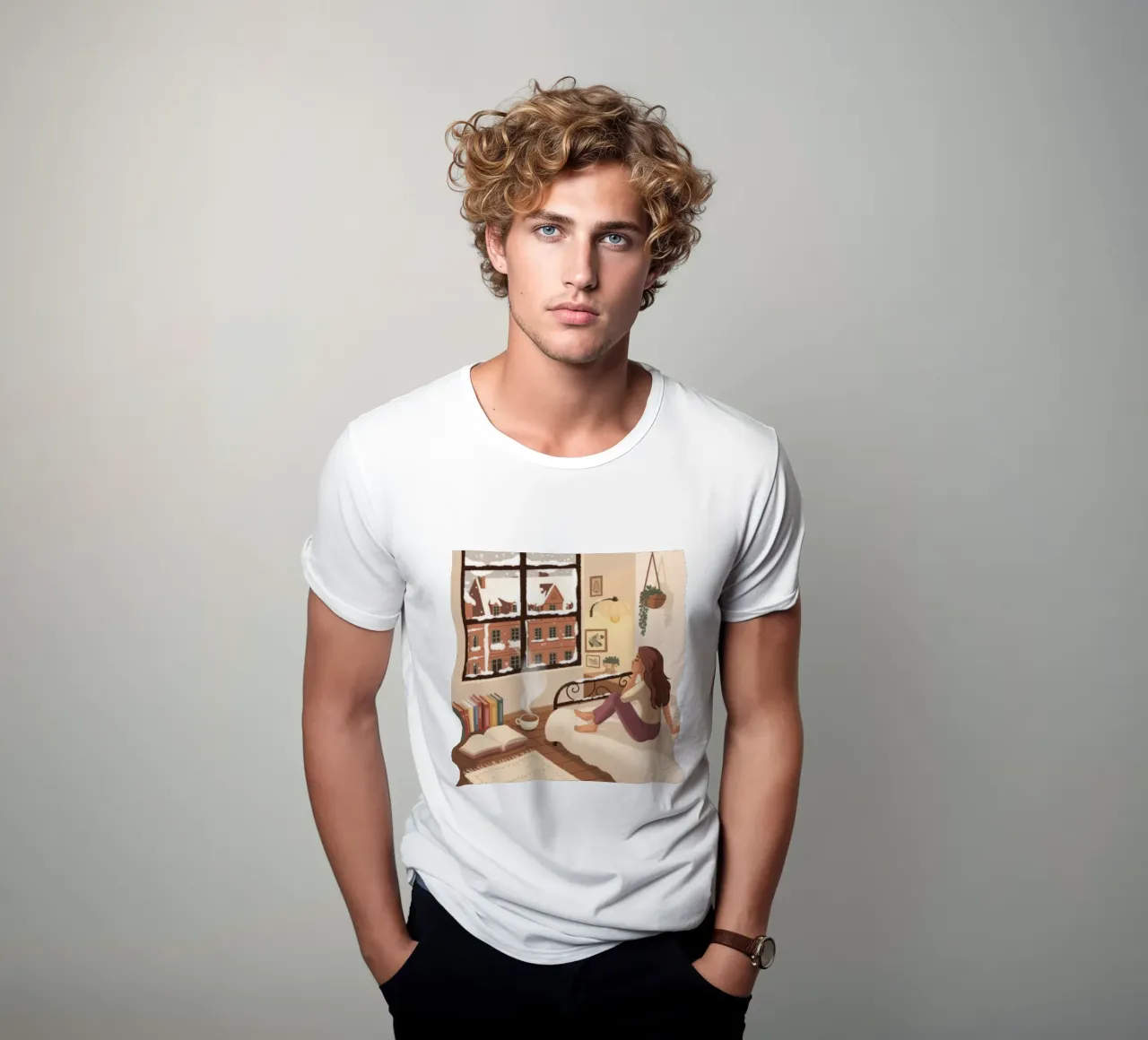 Urban Window View t-shirt by Fine Sanctuary