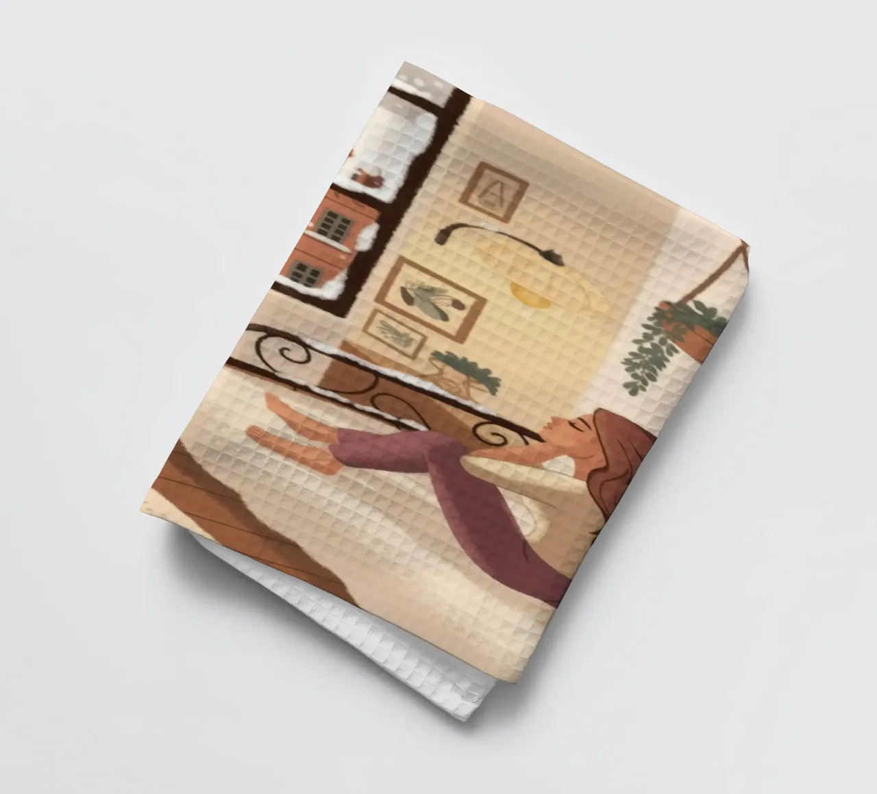 Urban Window View tea towel by Fine Sanctuary