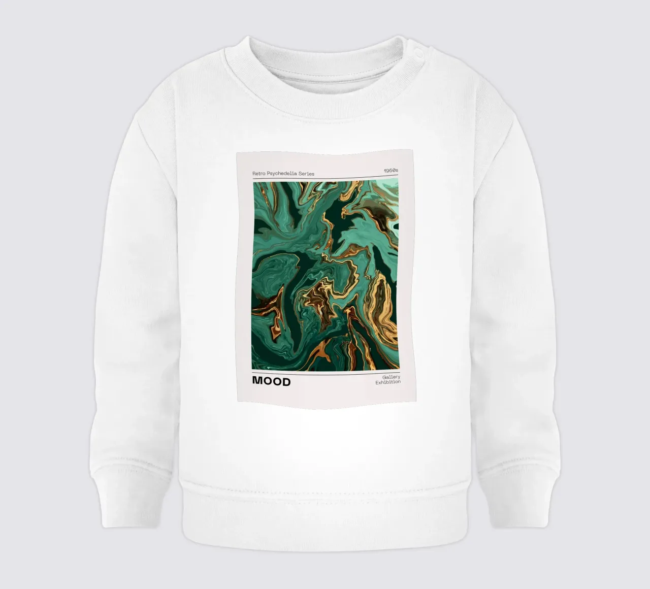 Retro Psychedelia Series Fluid Swirl Abstract Print sweat pour bébé de NorwesClub