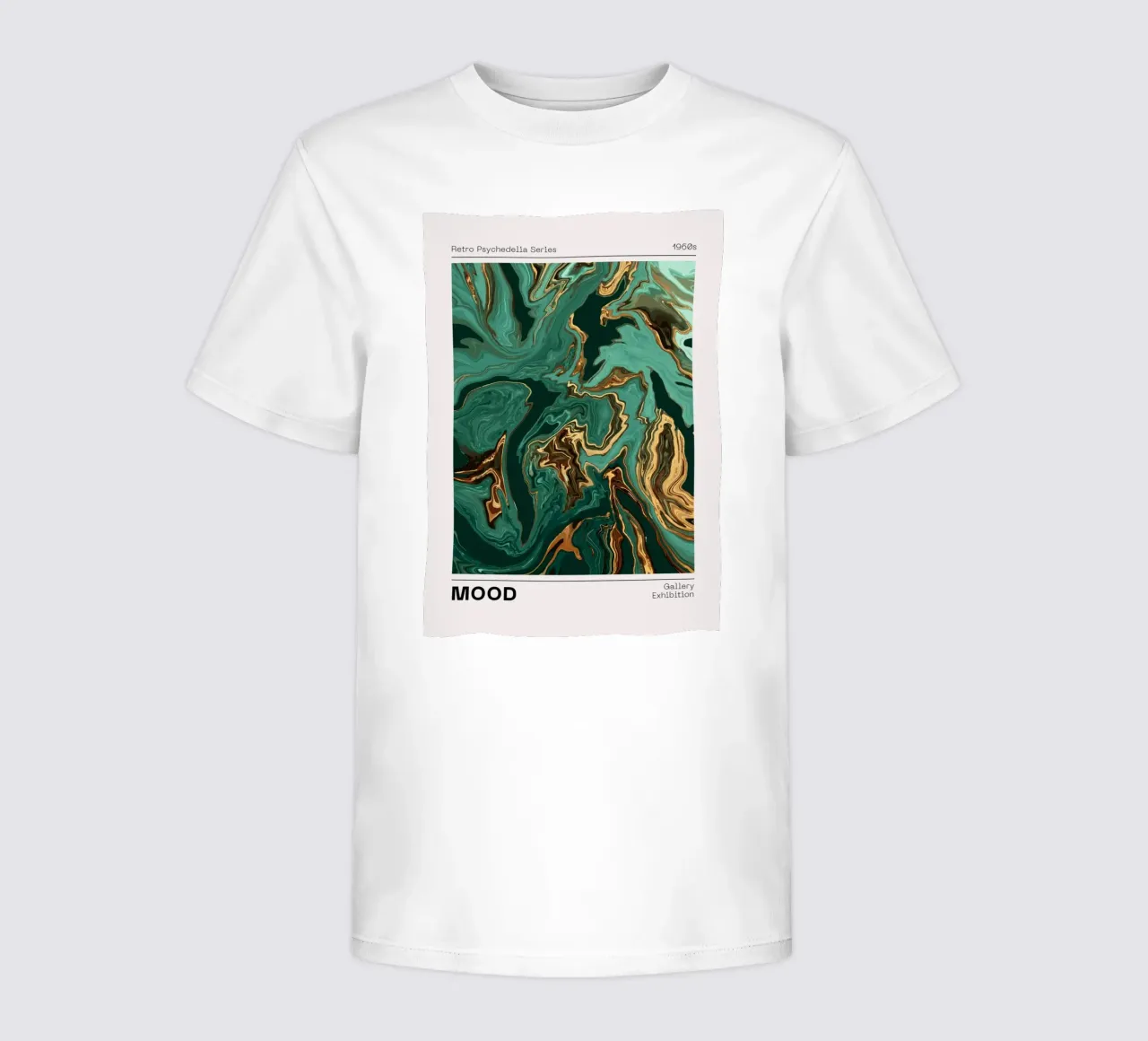 Retro Psychedelia Series Fluid Swirl Abstract Print kids t-shirt by NorwesClub