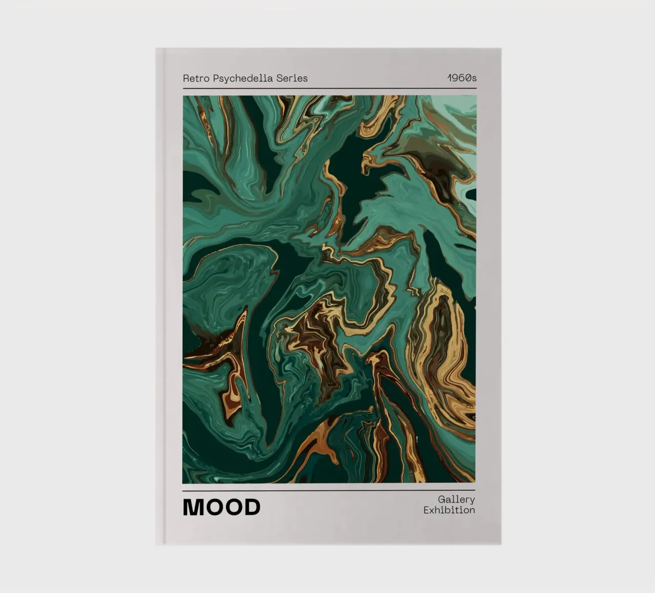 Retro Psychedelia Series Fluid Swirl Abstract Print notebook by NorwesClub