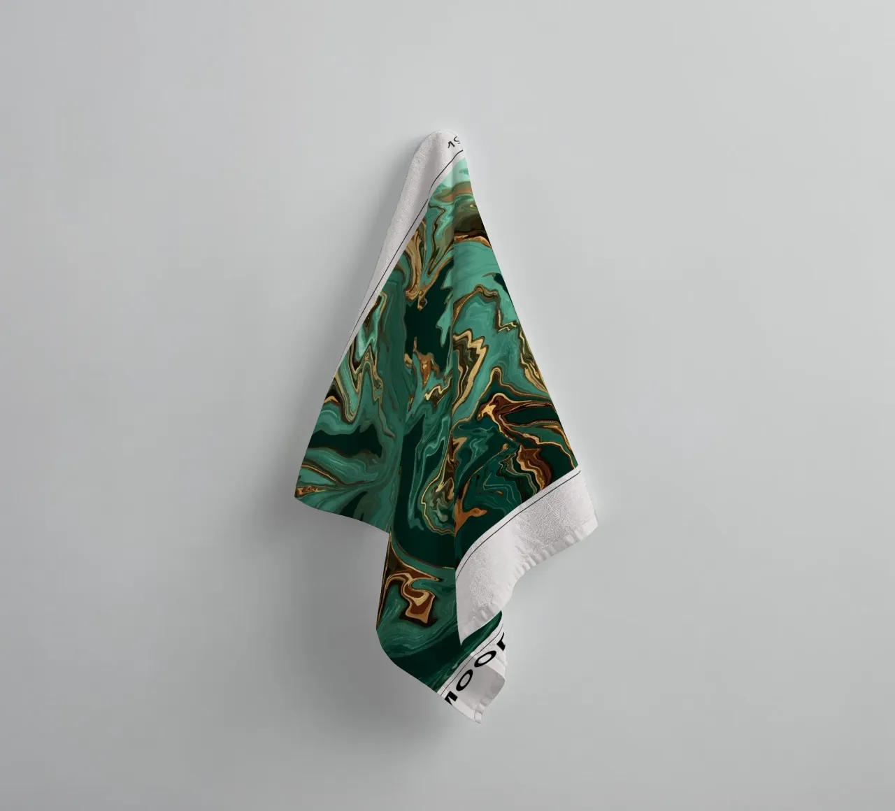 Retro Psychedelia Series Fluid Swirl Abstract Print towel by NorwesClub