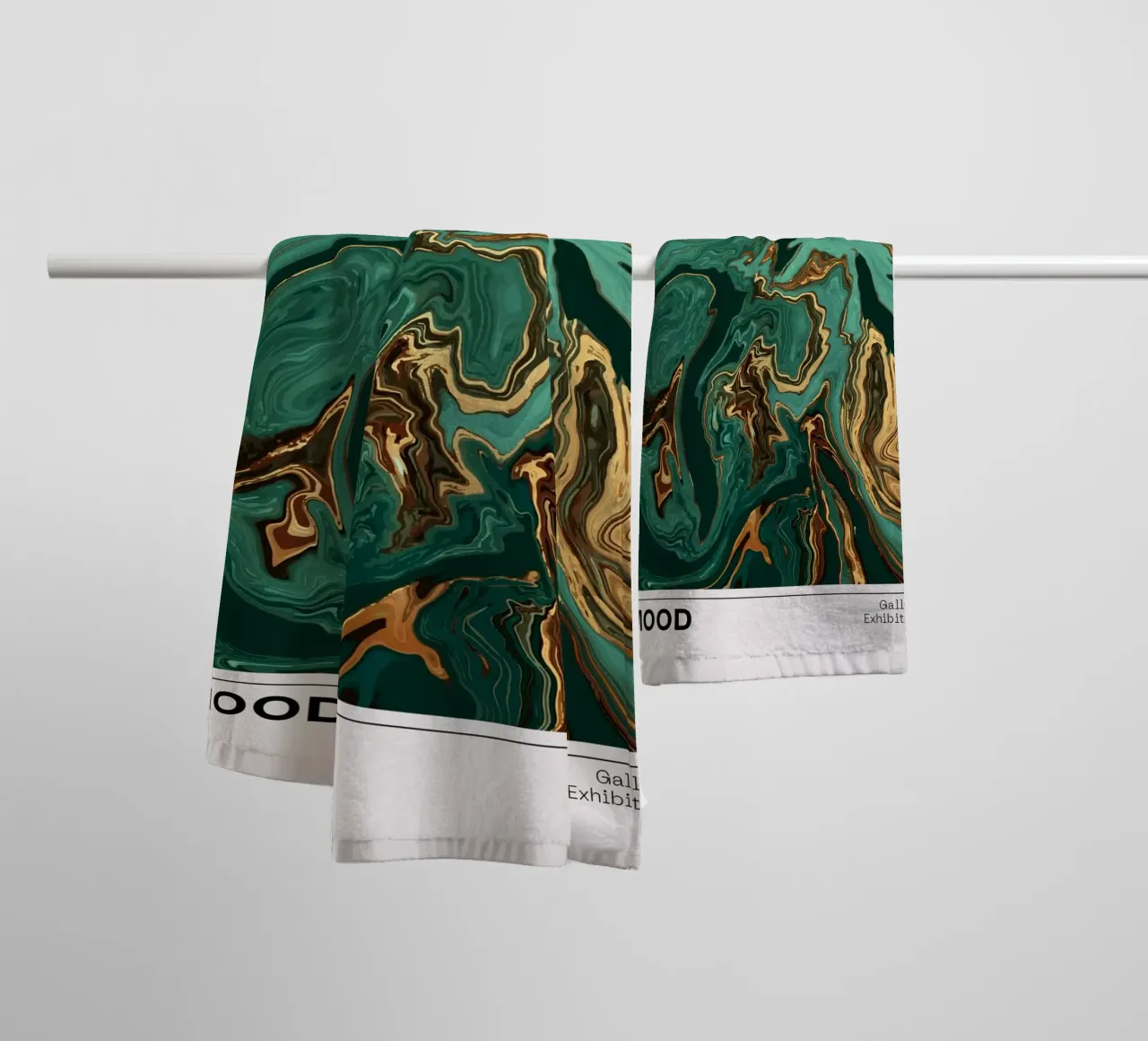 Retro Psychedelia Series Fluid Swirl Abstract Print towel by NorwesClub