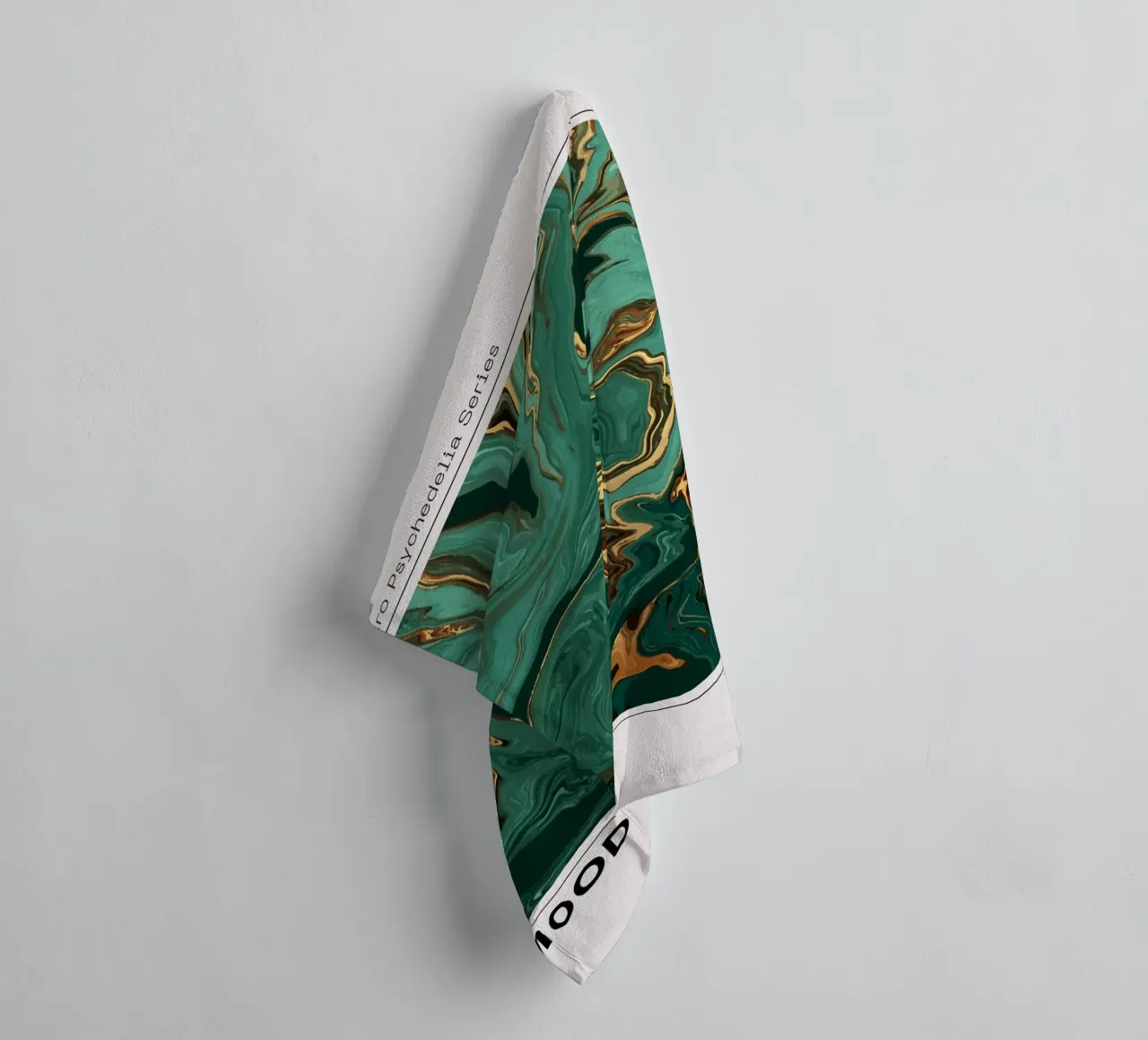 Retro Psychedelia Series Fluid Swirl Abstract Print towel by NorwesClub