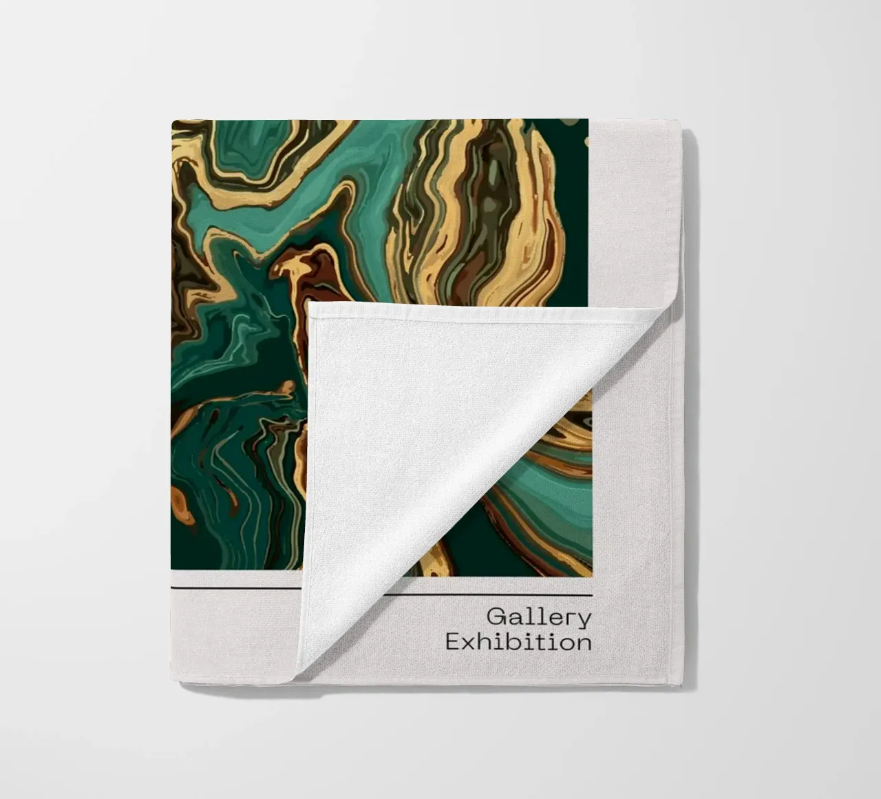 Retro Psychedelia Series Vloeibare Werveling Abstracte Print strandhanddoek van NorwesClub