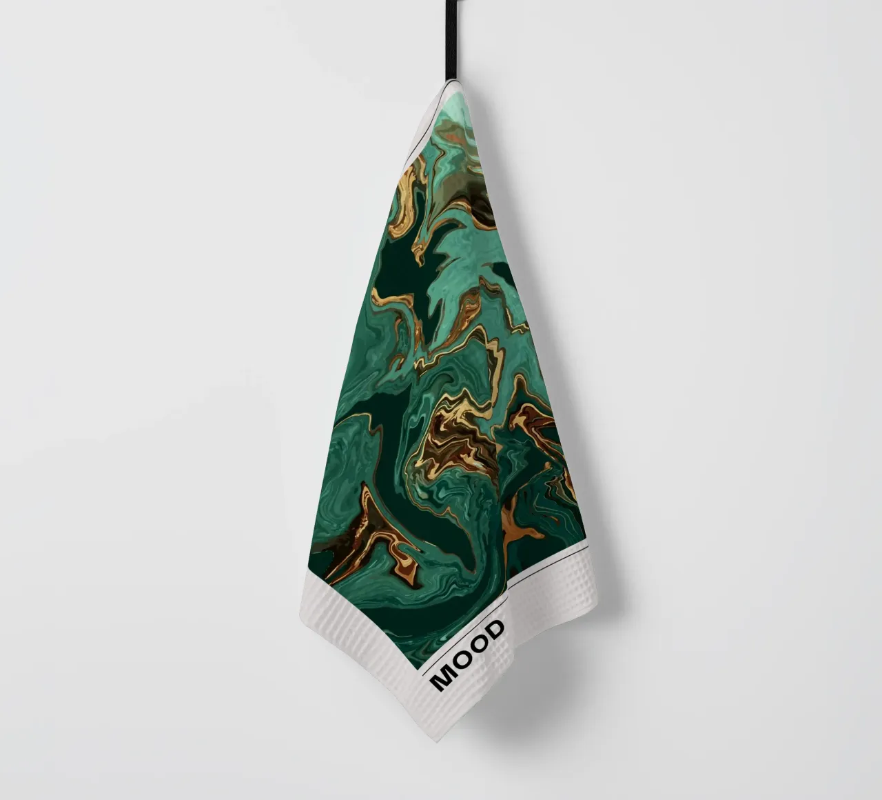 Retro Psychedelia Series Fluid Swirl Abstract Print torchon de NorwesClub