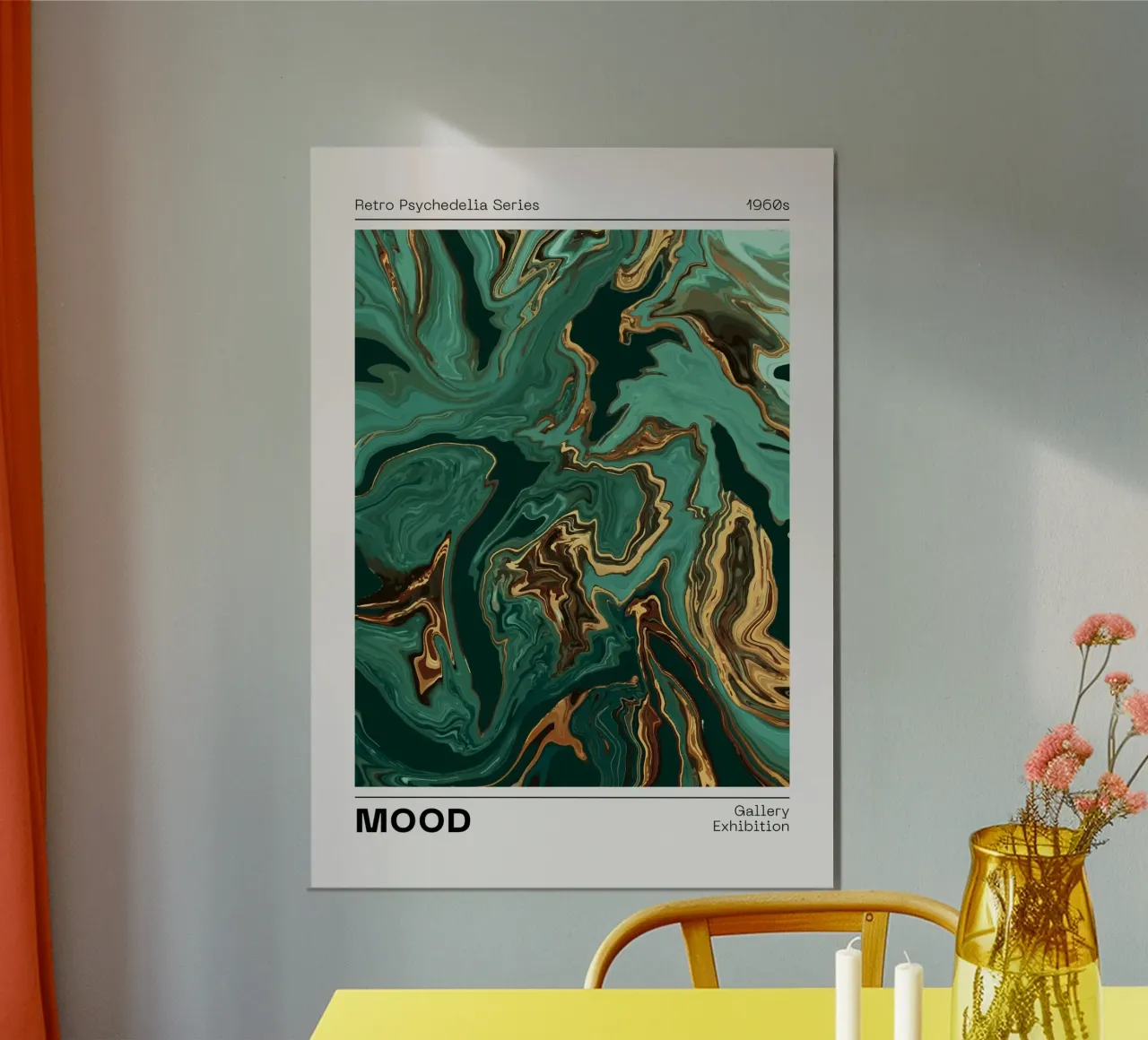 Retro Psychedelia Series Fluid Swirl Abstract Print hahnemühle de NorwesClub