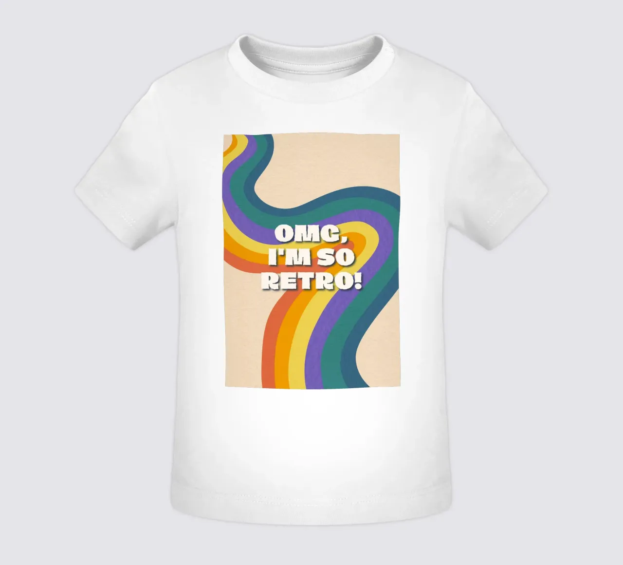 OMG ¡Soy tan retro! Wavy Colorful Graphic Art Print camiseta de bebé de NorwesClub