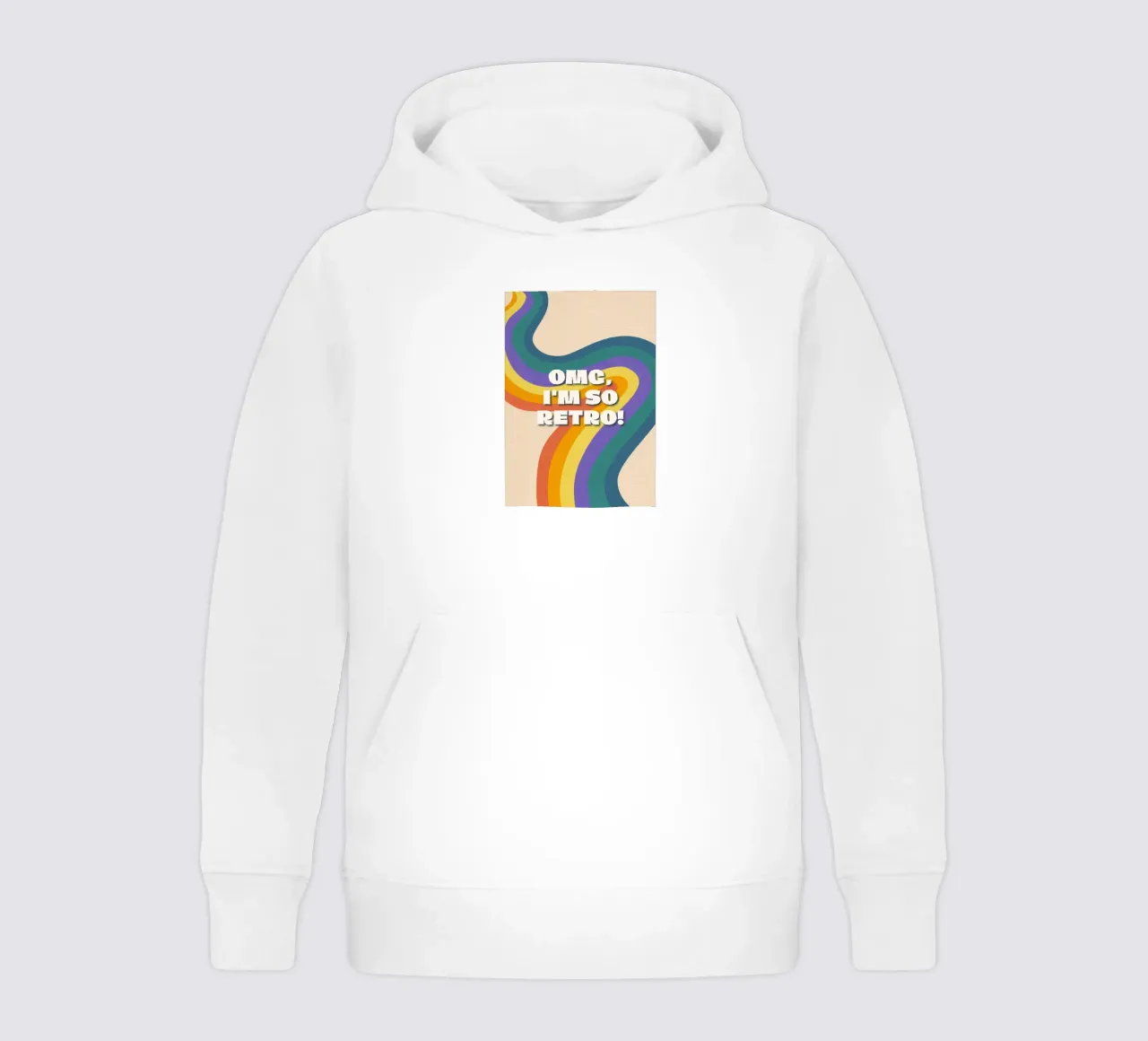 OMG ¡Soy tan retro! Wavy Colorful Graphic Art Print sudadera con capucha para niño de NorwesClub