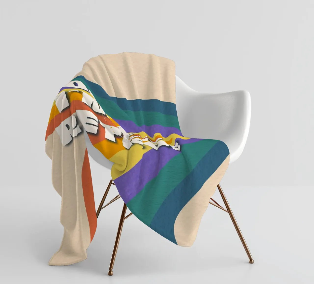 OMG Je suis tellement rétro ! Wavy Colorful Graphic Art Print plaid polaire de NorwesClub