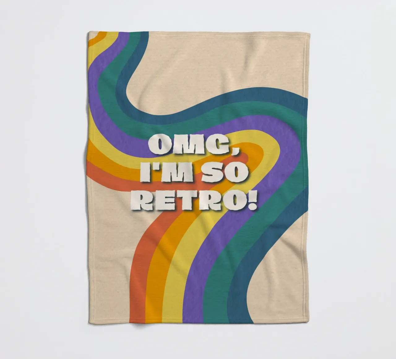 OMG Je suis tellement rétro ! Wavy Colorful Graphic Art Print plaid polaire de NorwesClub