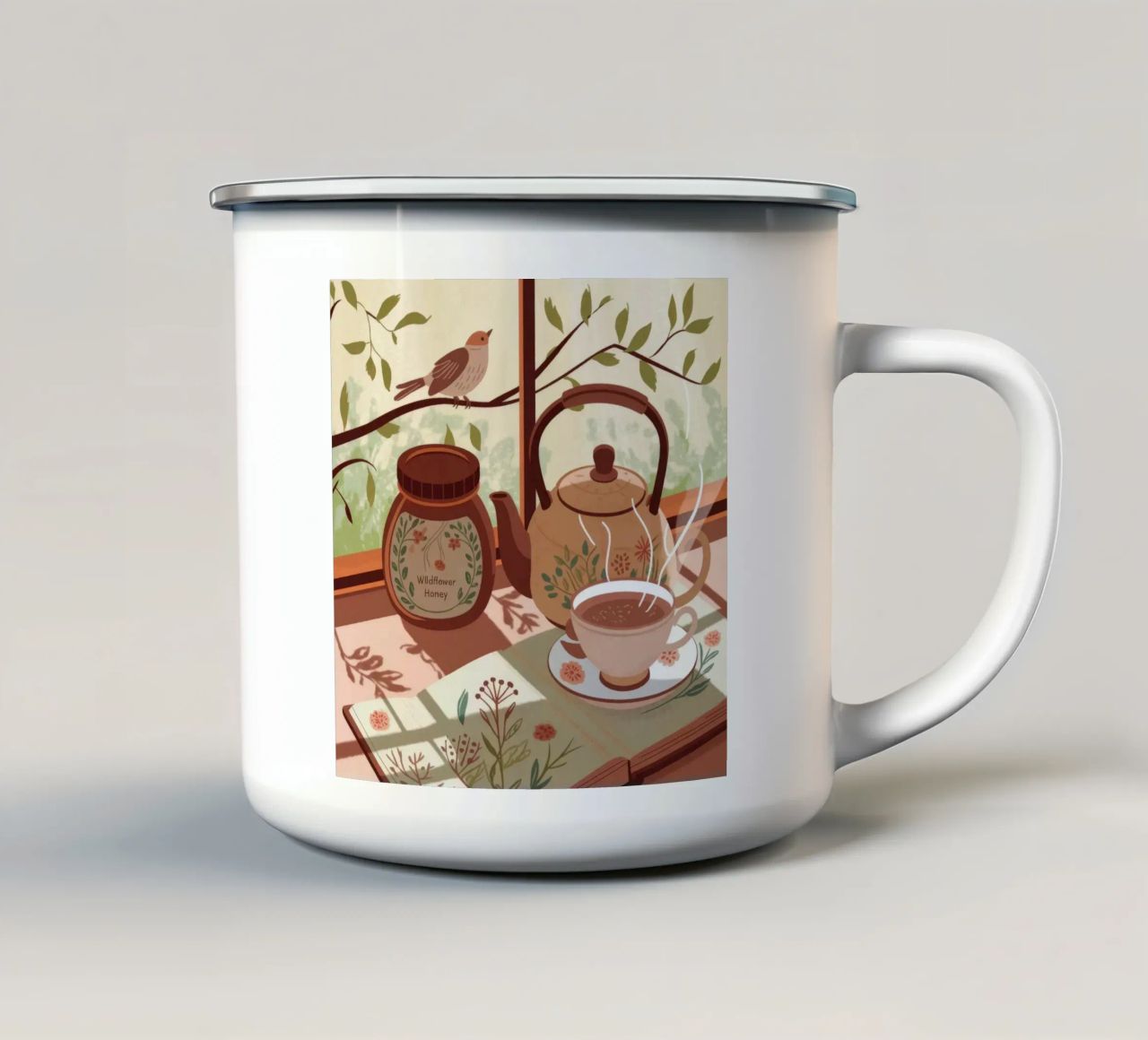 Tea Time Serenity tazza in smalto da Fine Sanctuary