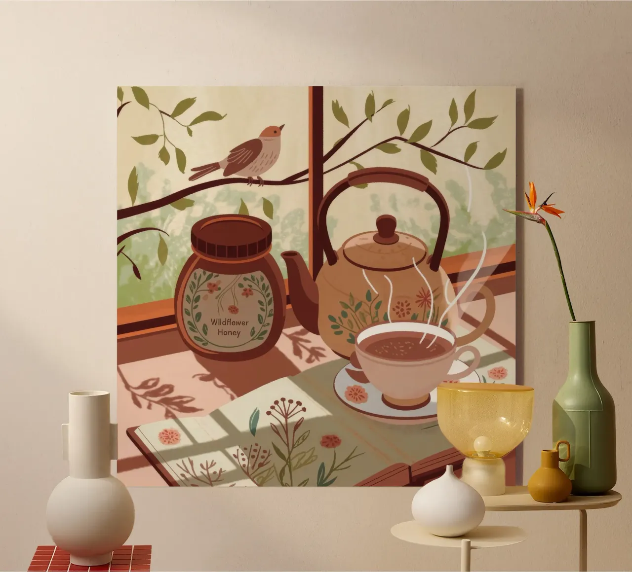 Tea Time Serenity plexiglass da Fine Sanctuary