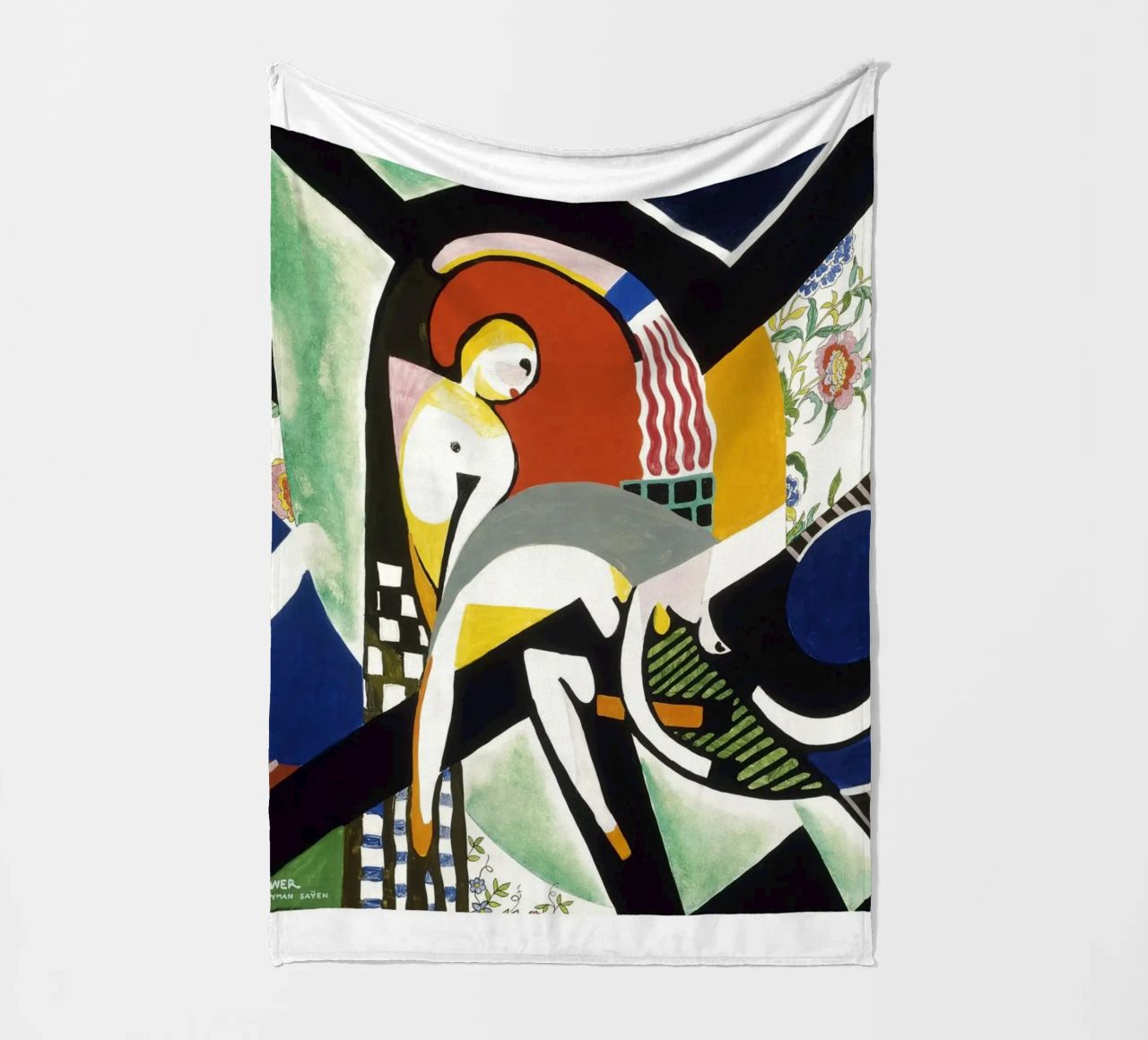 Stuart Davis Thundershower American Modernist Print fleece blanket by NorwesClub