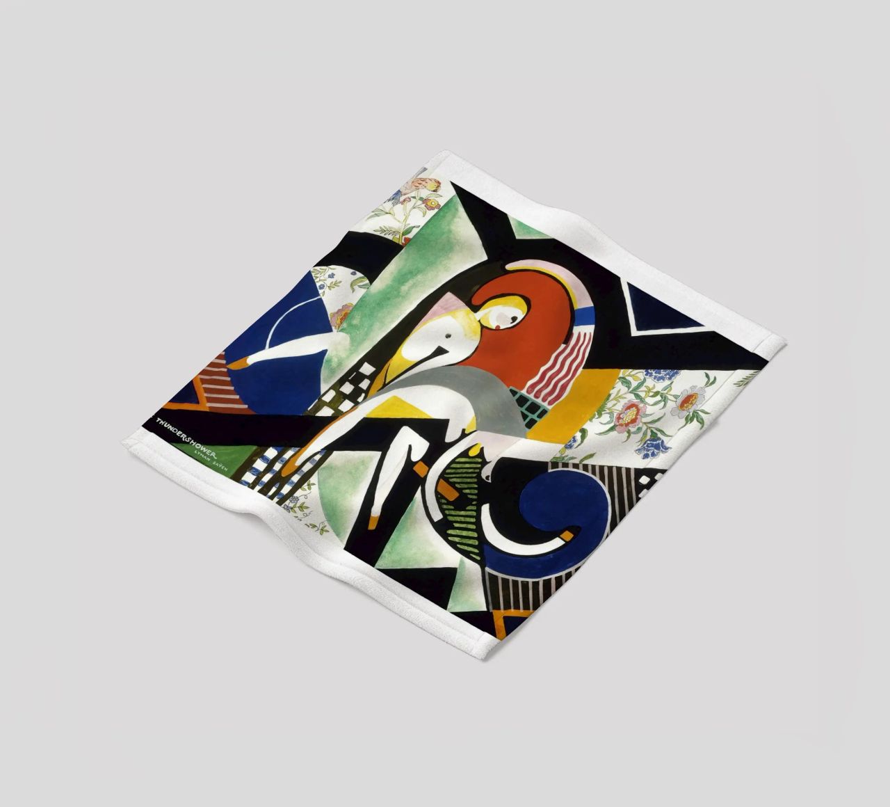 Stuart Davis Thundershower American Modernist Print fleece blanket by NorwesClub