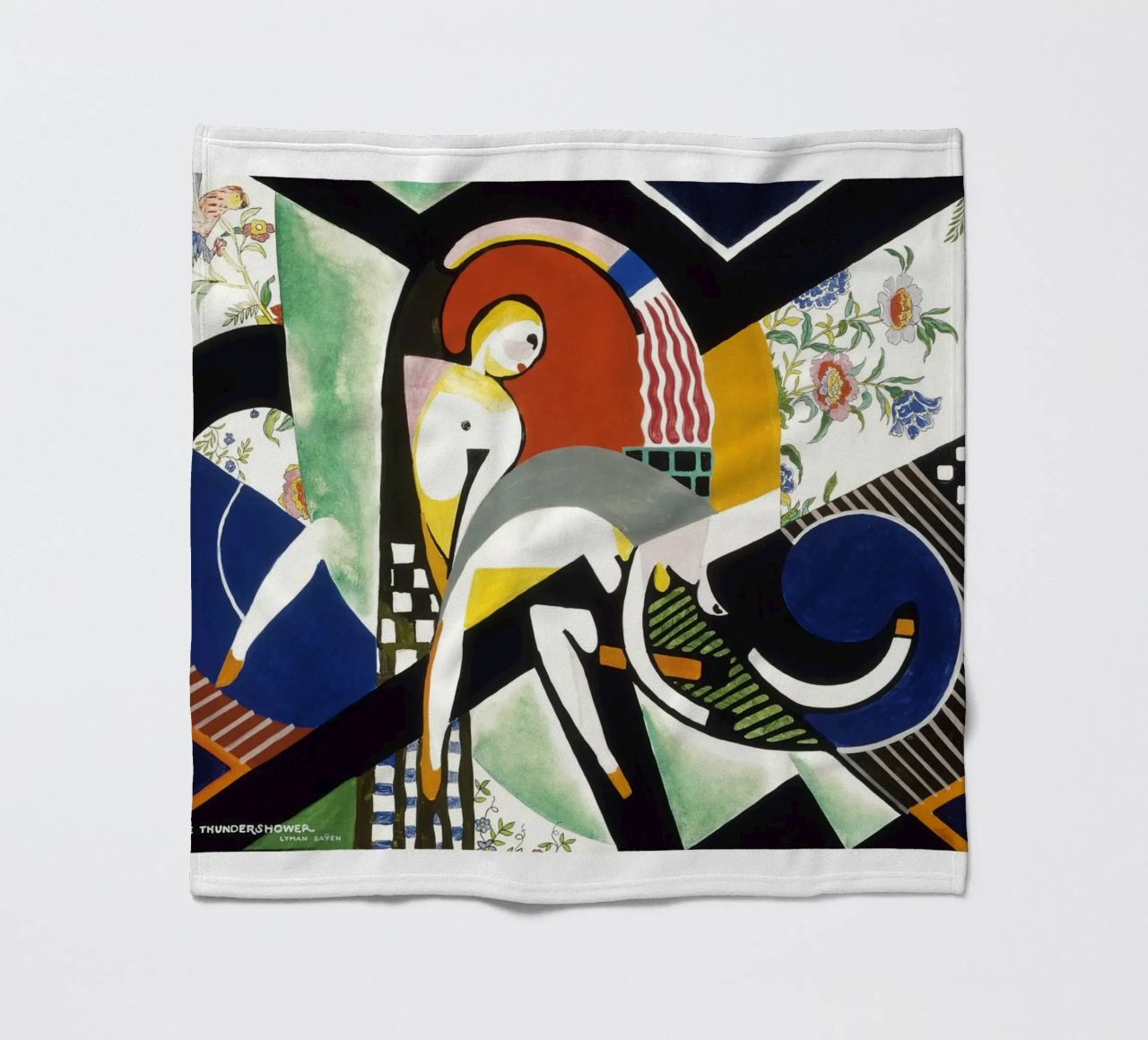 Stuart Davis Thundershower American Modernist Print fleece blanket by NorwesClub