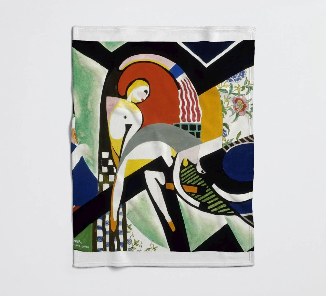 Stuart Davis Thundershower American Modernist Print fleece blanket by NorwesClub