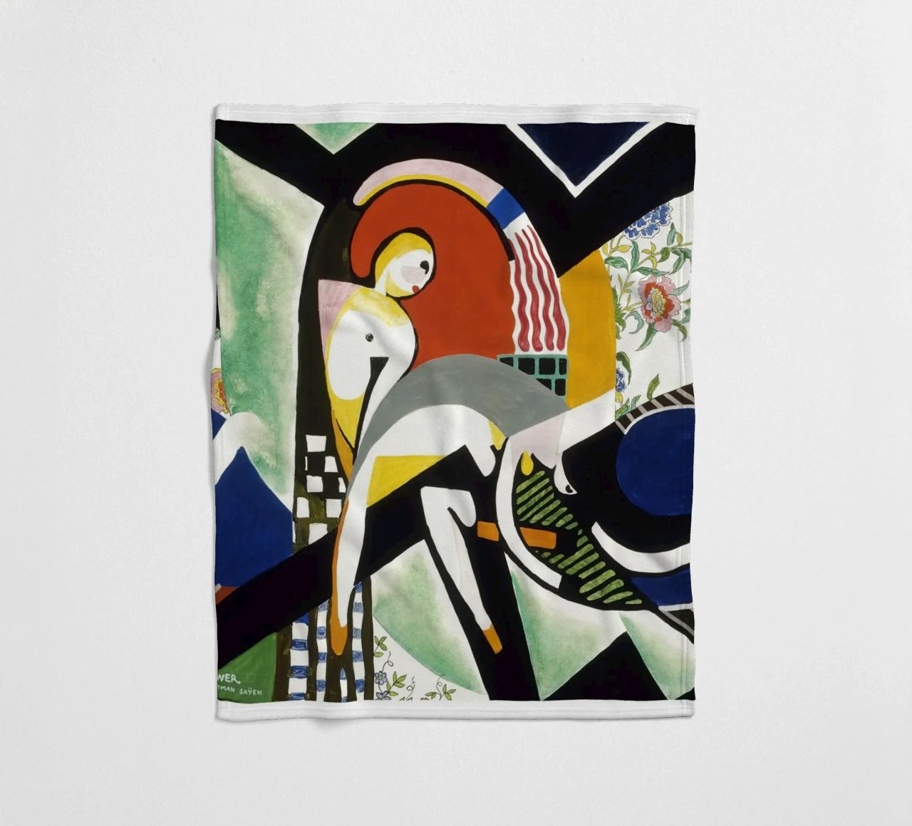 Stuart Davis Thundershower American Modernist Print fleece blanket by NorwesClub