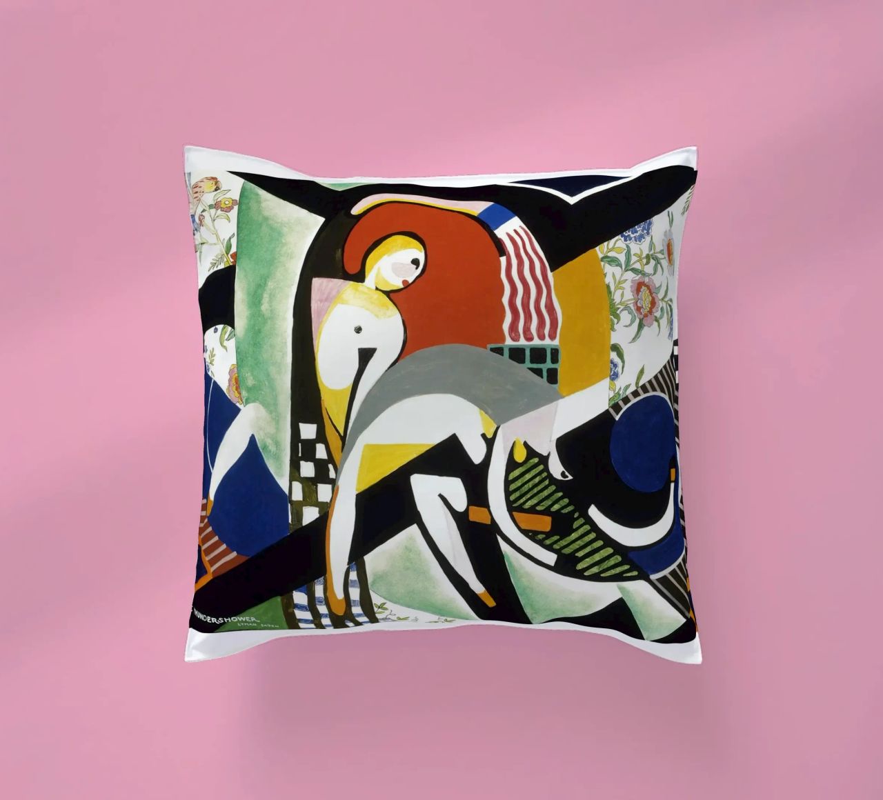 Stuart Davis Thundershower American Modernist Print decorative cushion by NorwesClub