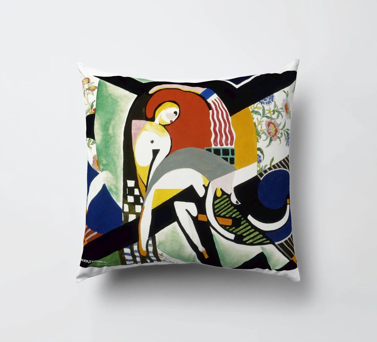 Stuart Davis Thundershower American Modernist Print decorative cushion by NorwesClub
