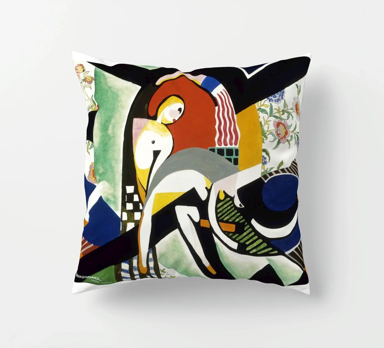 Stuart Davis Thundershower American Modernist Print decorative cushion by NorwesClub