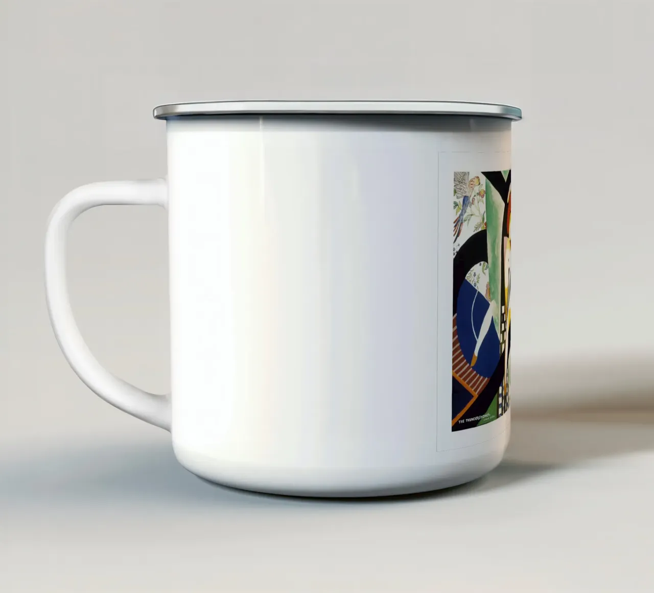 Stuart Davis Thundershower Stampa modernista americana tazza in smalto da NorwesClub